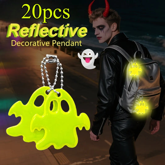 Halloween Keychain Set 20 Piece Double-Sided Reflective Accessories