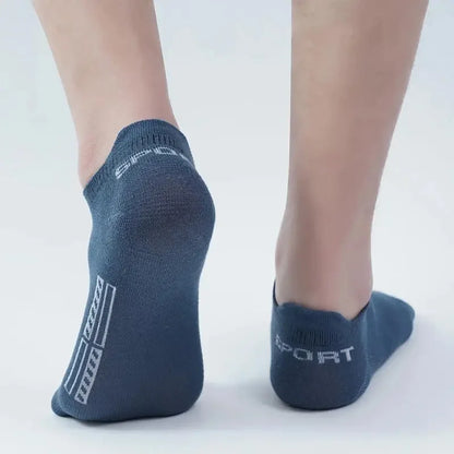 Men's Ankle Socks Breathable Mesh Summer Sports Socks 5-Pair