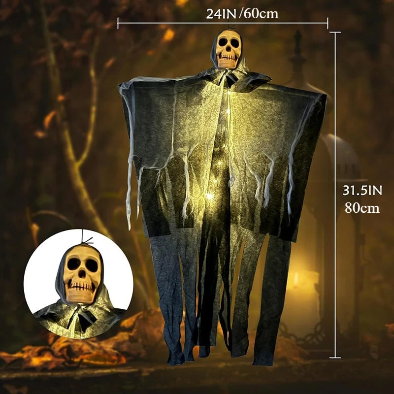Halloween Skull Decoration Glowing Skeleton Ghost Hanging Prop