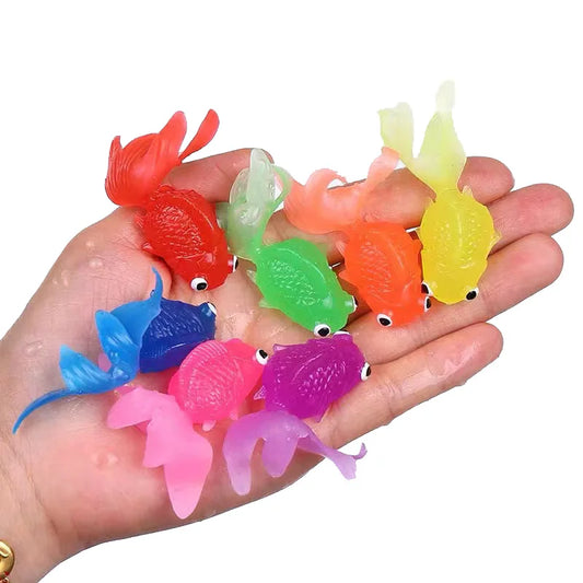 10PCS Goldfish Bath Toys – Floating Fish Water Play Set for Kids