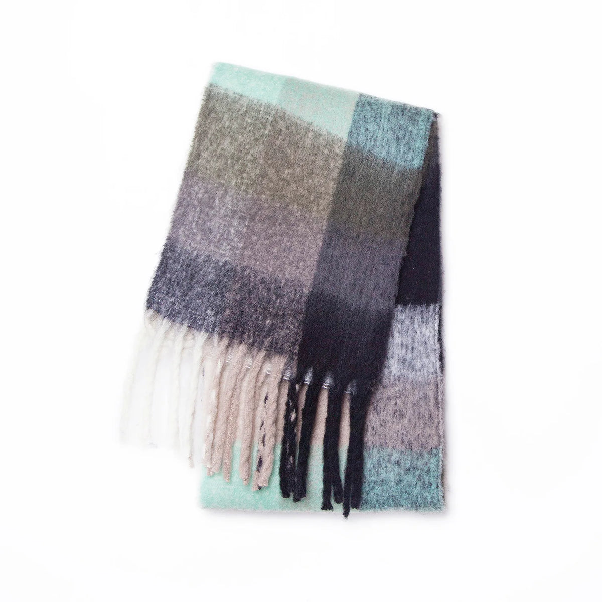 Pashmina Scarf for Women, Warm Plaid Winter Shawl Wrap