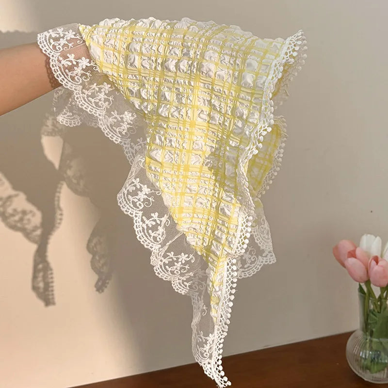 Women's Headscarf, Knitted Triangular Summer Head Wrap