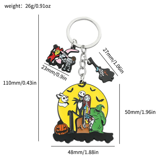 Halloween Keychain Metal Couple Key Ring Gift