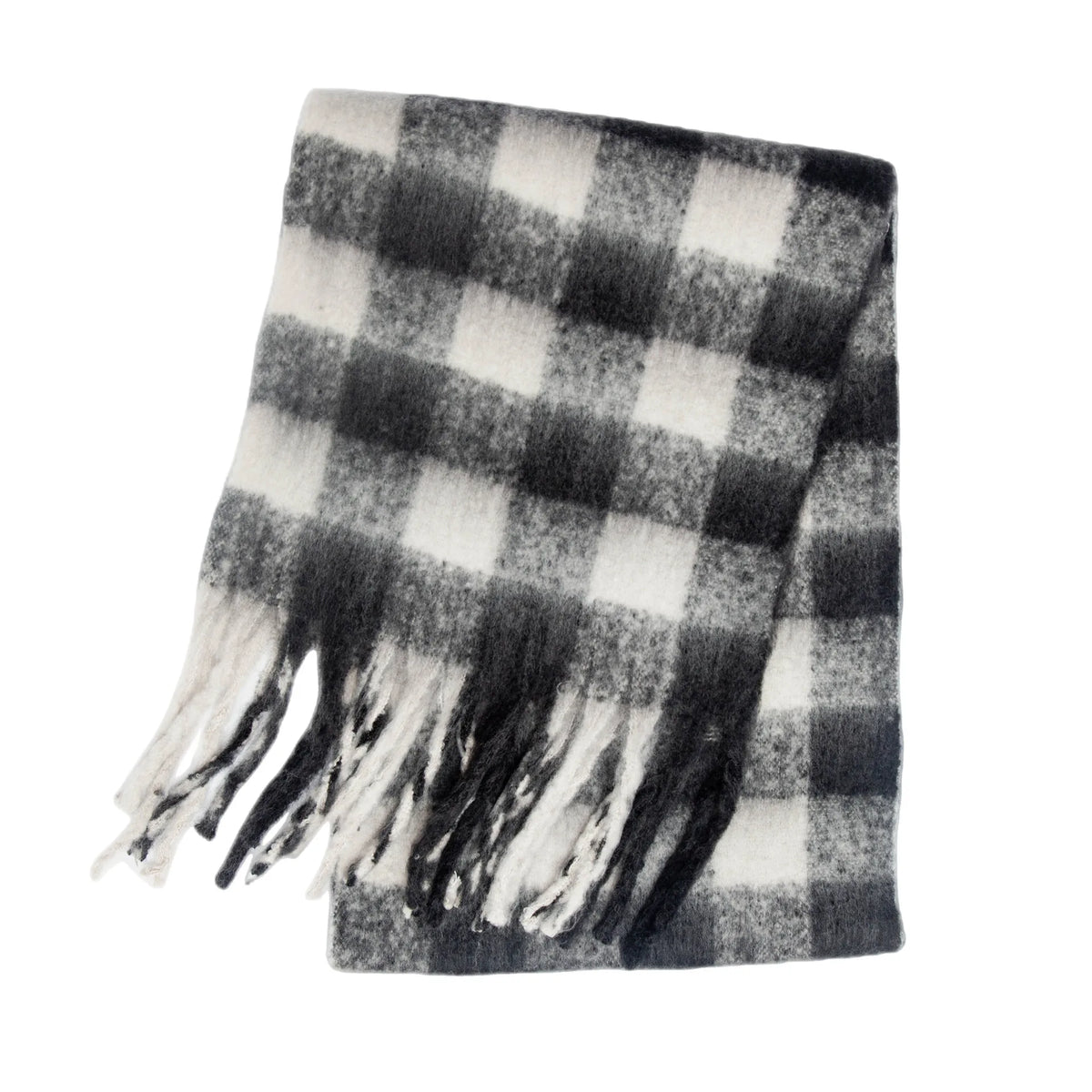 Pashmina Scarf for Women, Warm Plaid Winter Shawl Wrap