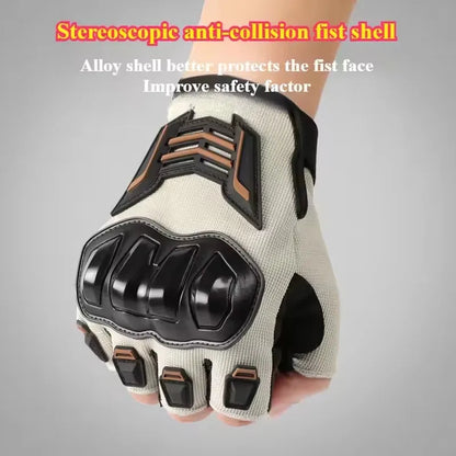 Half Finger Motorcycle Gloves Anti-Slip Cycling Riding Gloves
