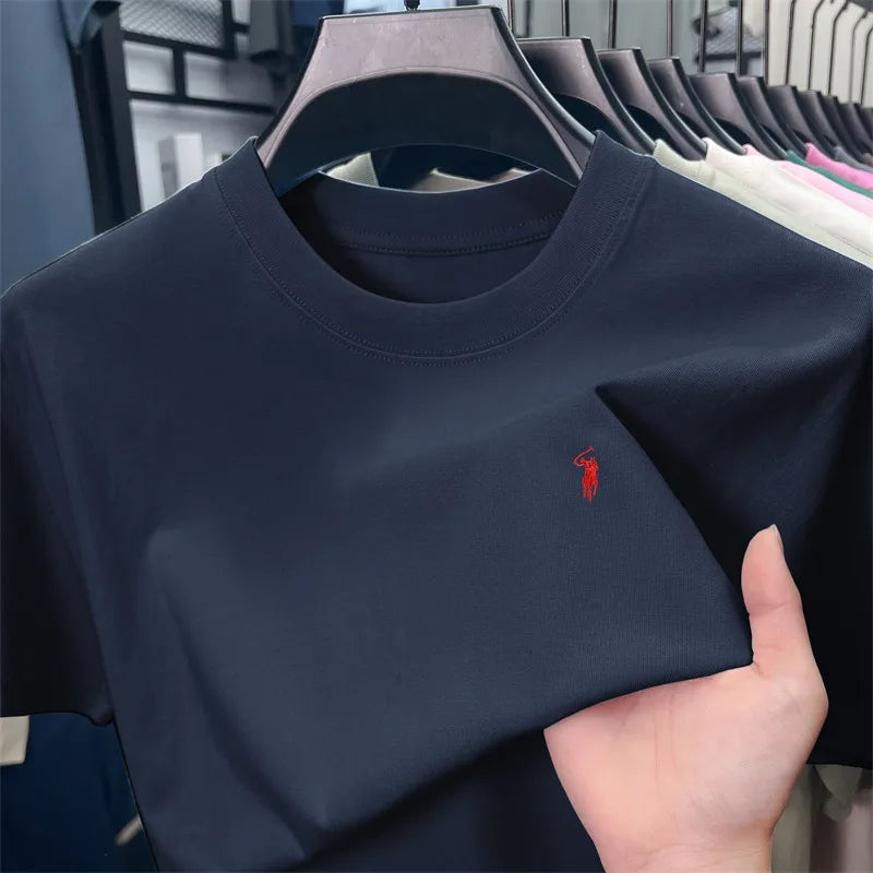 Men's Cotton T-Shirts 100% Cotton Short Sleeve Casual O-Neck
