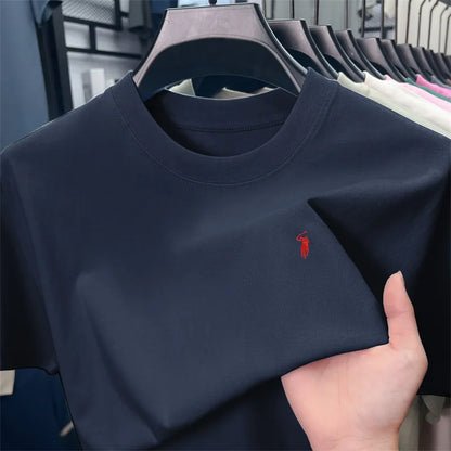 Men's Cotton T-Shirts 100% Cotton Short Sleeve Casual O-Neck