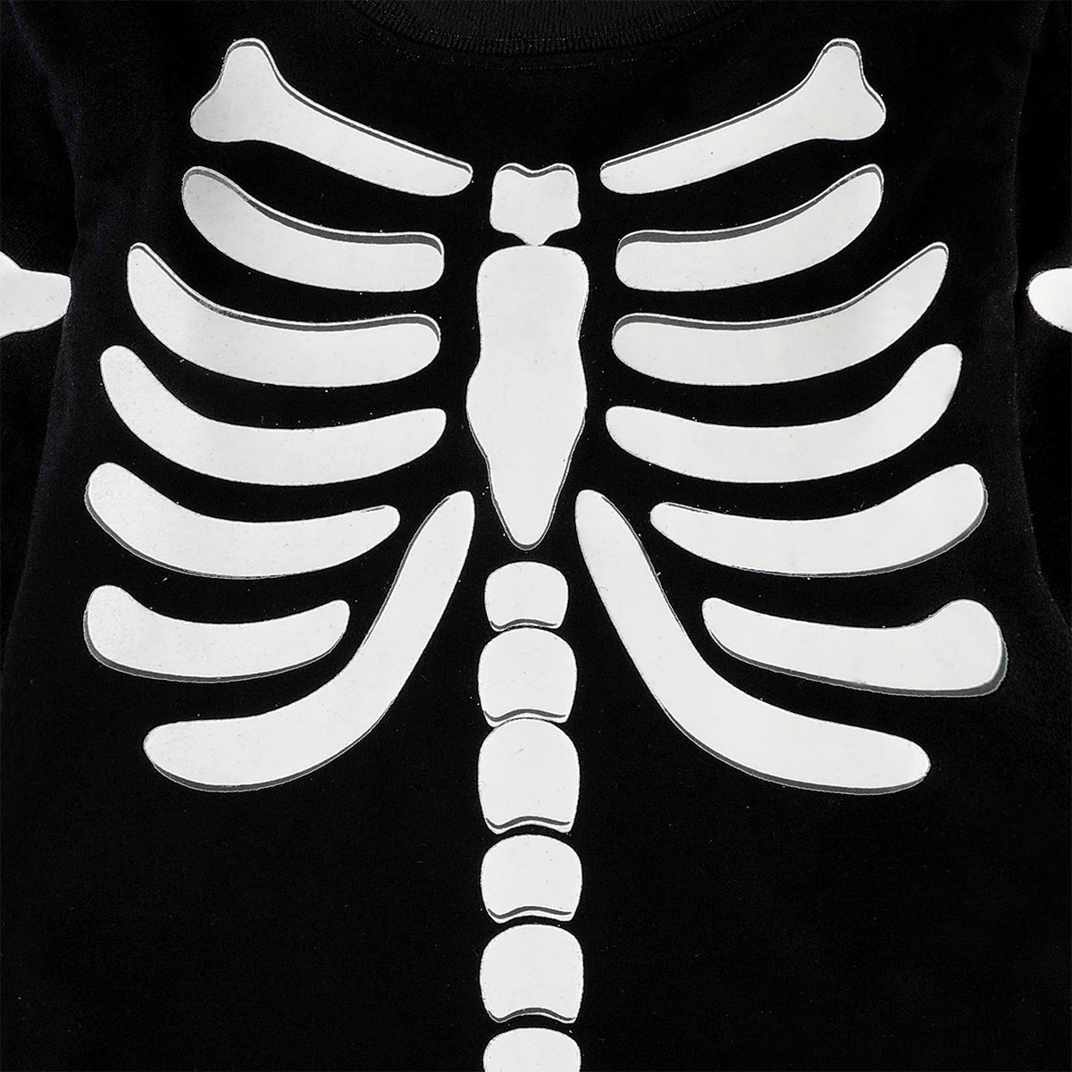 Kids Skeleton Costume Halloween Skull Pajamas Top and Pants Set