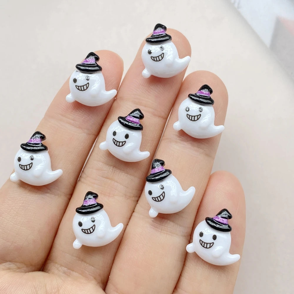 Halloween Nail Art Charms, 20Pcs 3D Resin Nail Decorations