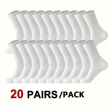 Men's Crew Socks Breathable Sports Socks 5-Pair