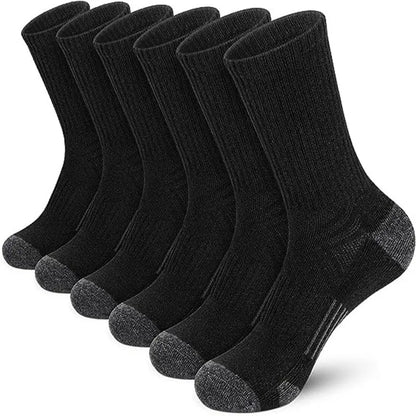 Men's Running Socks, 5 Pairs Breathable Sports Crew Socks