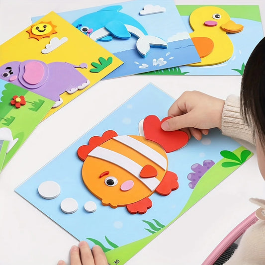 EVA Foam Stickers – 10-Piece Animal DIY Craft Set for Kids