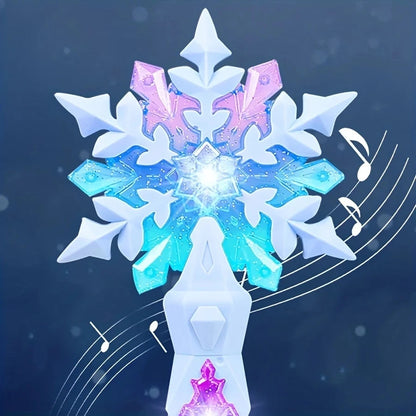Light Up Wand Toy for Kids, Glowing Princess Snowflake Wand