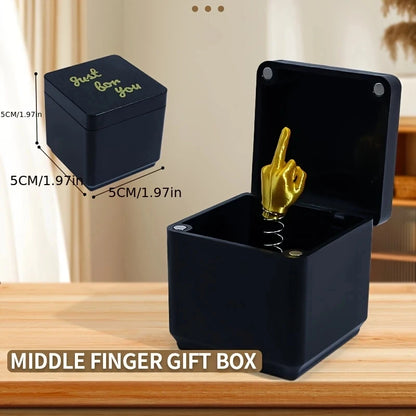 Middle Finger Prank Gift Box – Funny Surprise Desk Decoration