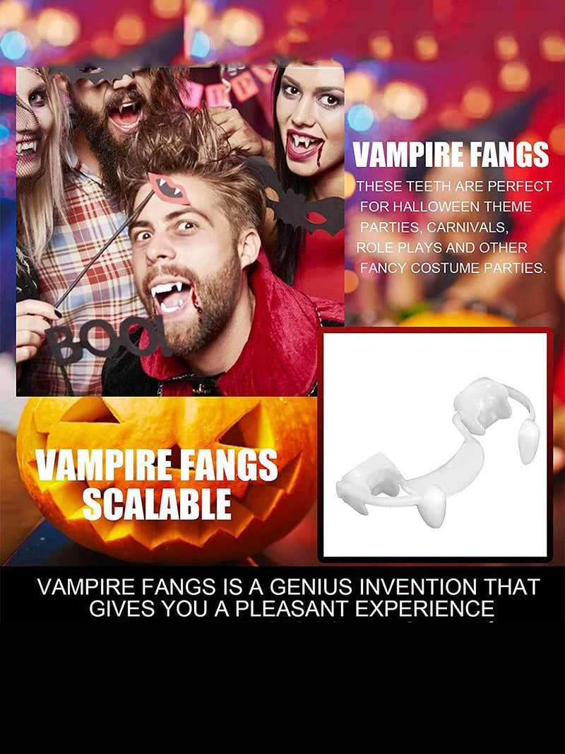 Vampire Fangs Plastic Halloween Costume Teeth for Parties