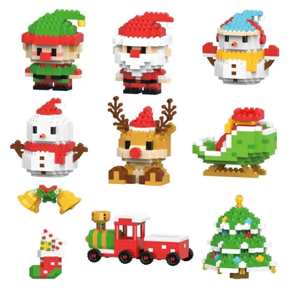 Christmas Building Blocks Set, Micro DIY Holiday Decoration Toy