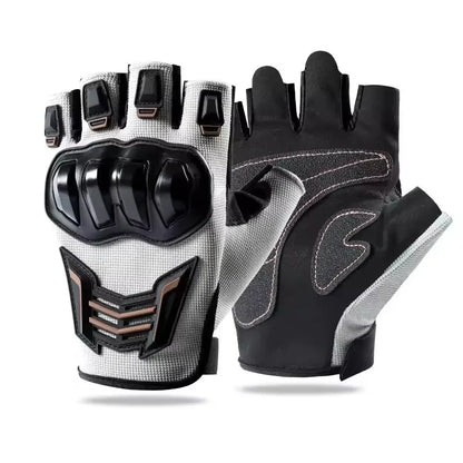 Half Finger Motorcycle Gloves Anti-Slip Cycling Riding Gloves