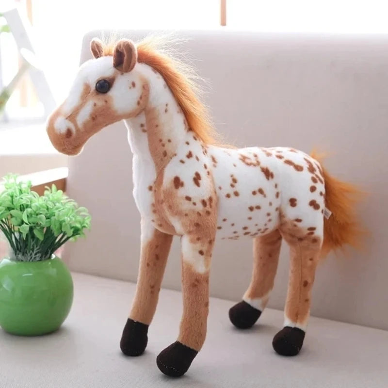 Horse Plush Toy, 28cm Soft Stuffed Animal for Kids and Teens