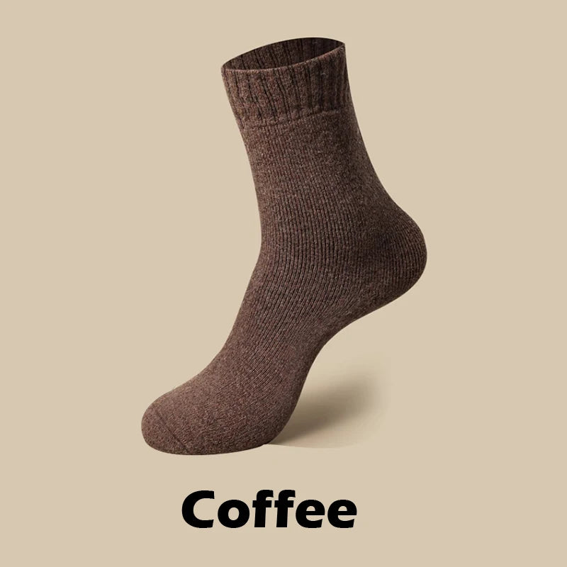 Winter Wool Socks Thick Warm Unisex Crew Socks for Cold Weather