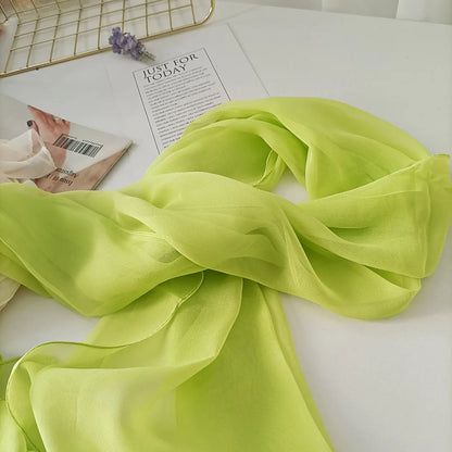 Chiffon Scarf for Women, Long Solid Color Summer Shawl