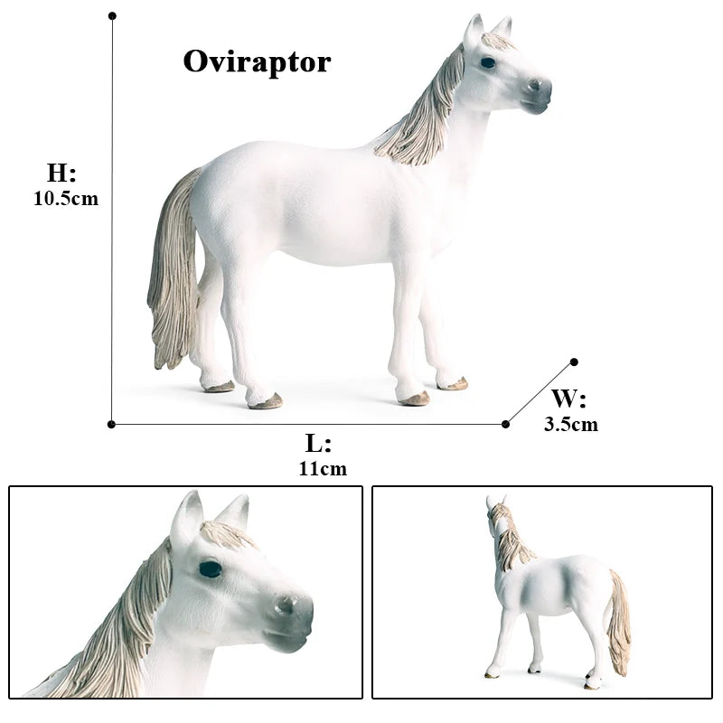 Horse Figurine, Realistic PVC Animal Model Toy for Kids