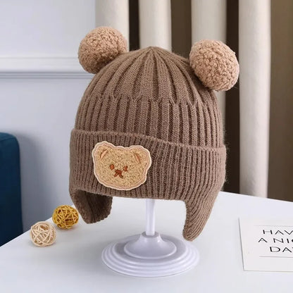 Baby Winter Hat – Warm Knit Bear Ear Hat for Kids