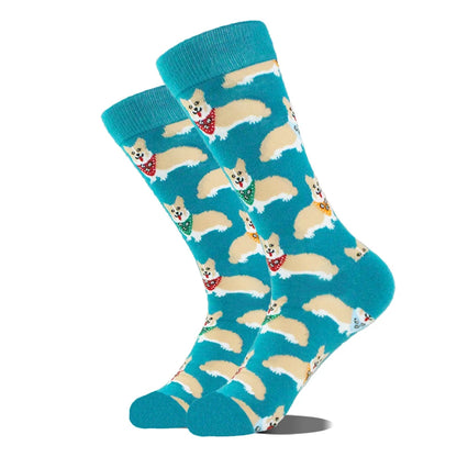 Men's Funny Socks, Novelty Cotton Crew Socks, Crazy Designs