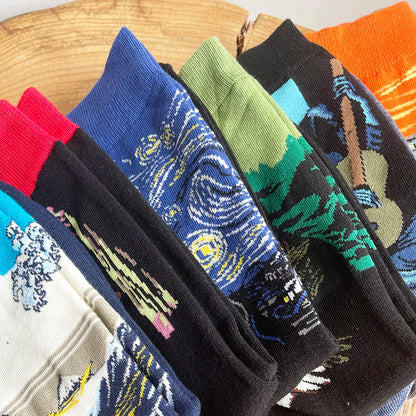Women’s Casual Socks Cotton Blend Patterned Middle Tube