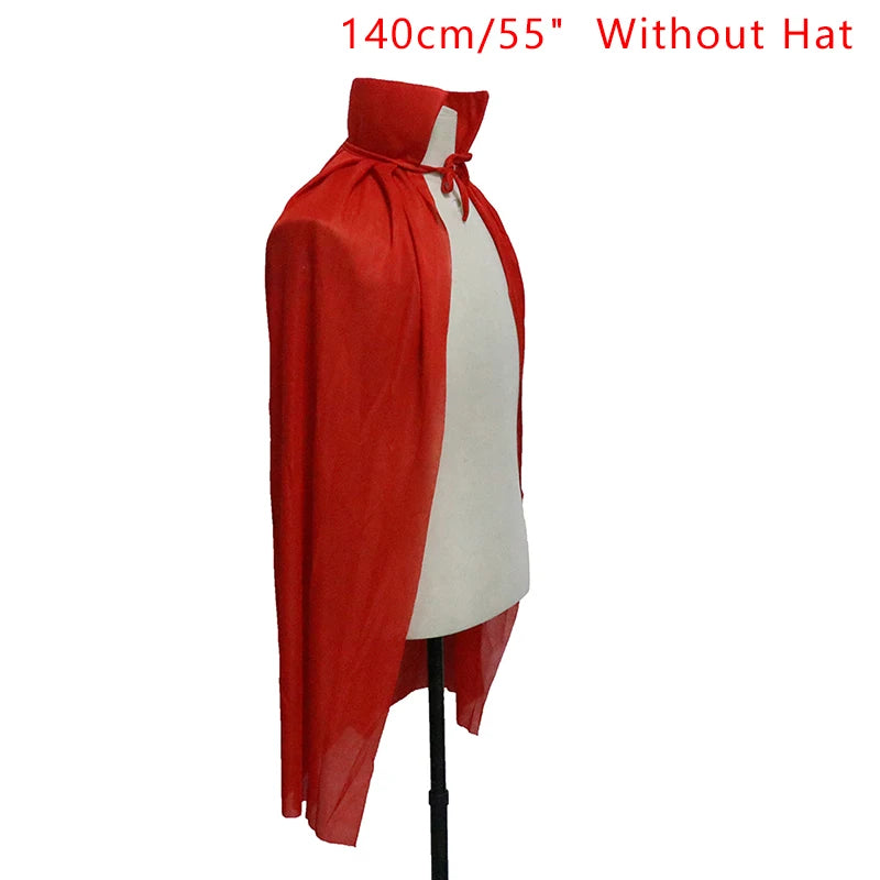 Vampire Costume Cloak Reversible Red Black Halloween Cape