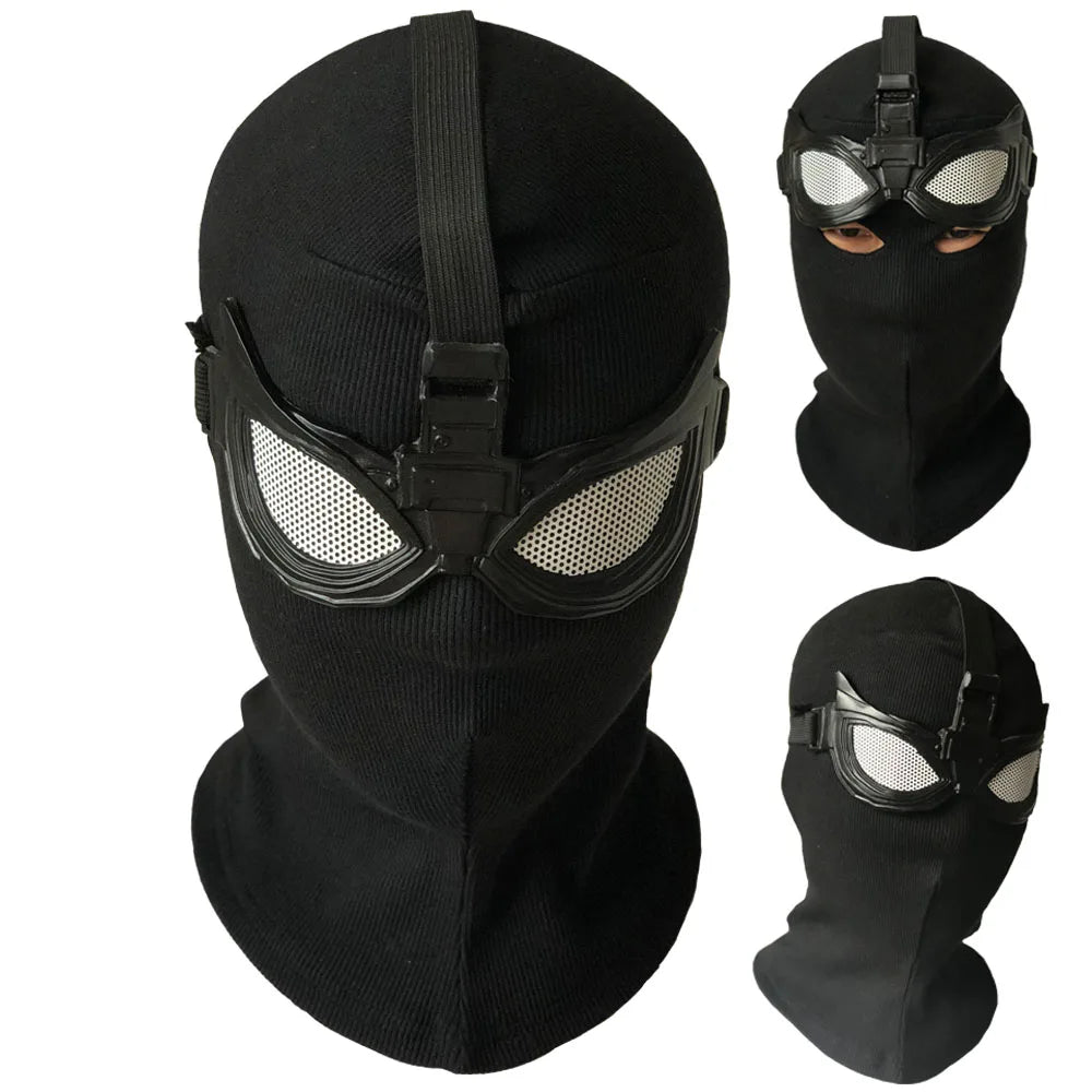 Spider Superhero Mask – Black Cosplay Helmet for Halloween