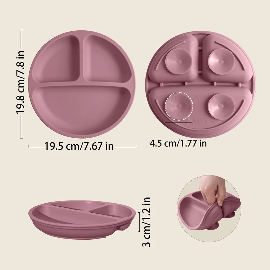 Silicone Suction Plate for Babies and Toddlers Feeding