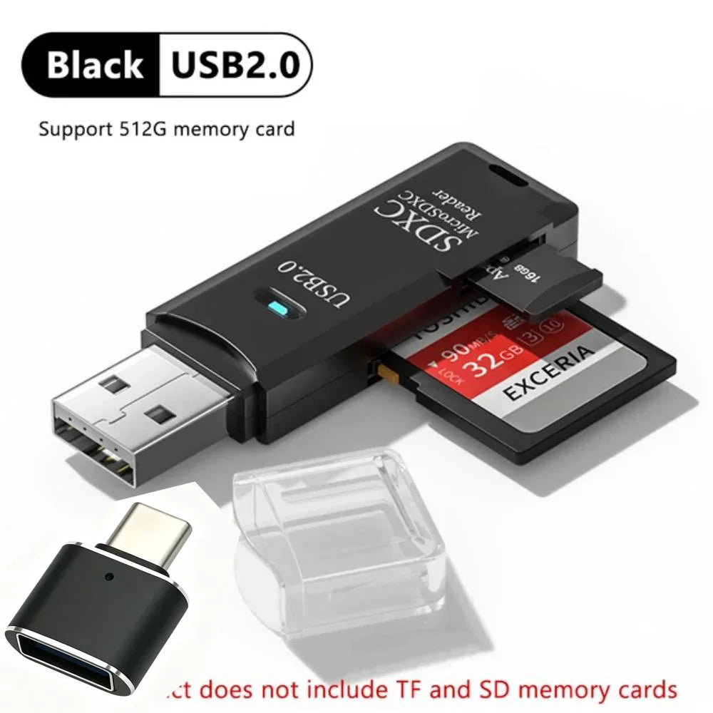 USB 3.0 Card Reader for SD and Micro SD TF Memory Cards