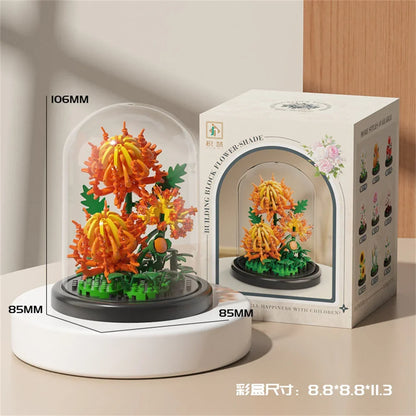 Flower Bouquet Building Blocks DIY Plant Model for Home Decor