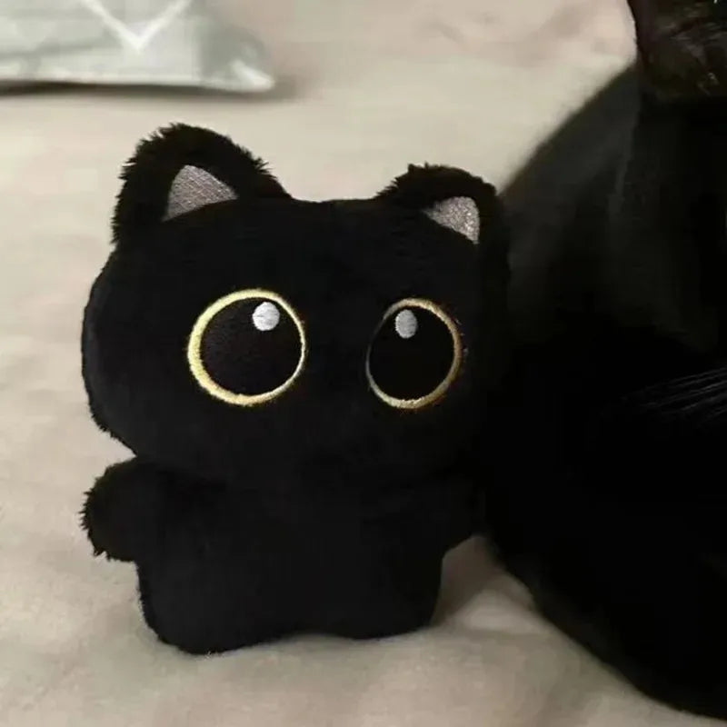Black Cat Plush Toy – Soft Stuffed Animal for Kids & Room Decor