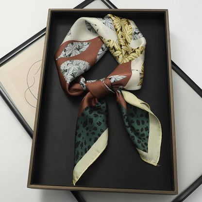 Women's Square Scarf 70x70cm Satin Print Wrap