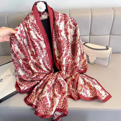 Women's Polyester Scarf, Soft Long Shawl for Beach & Everyday Wear