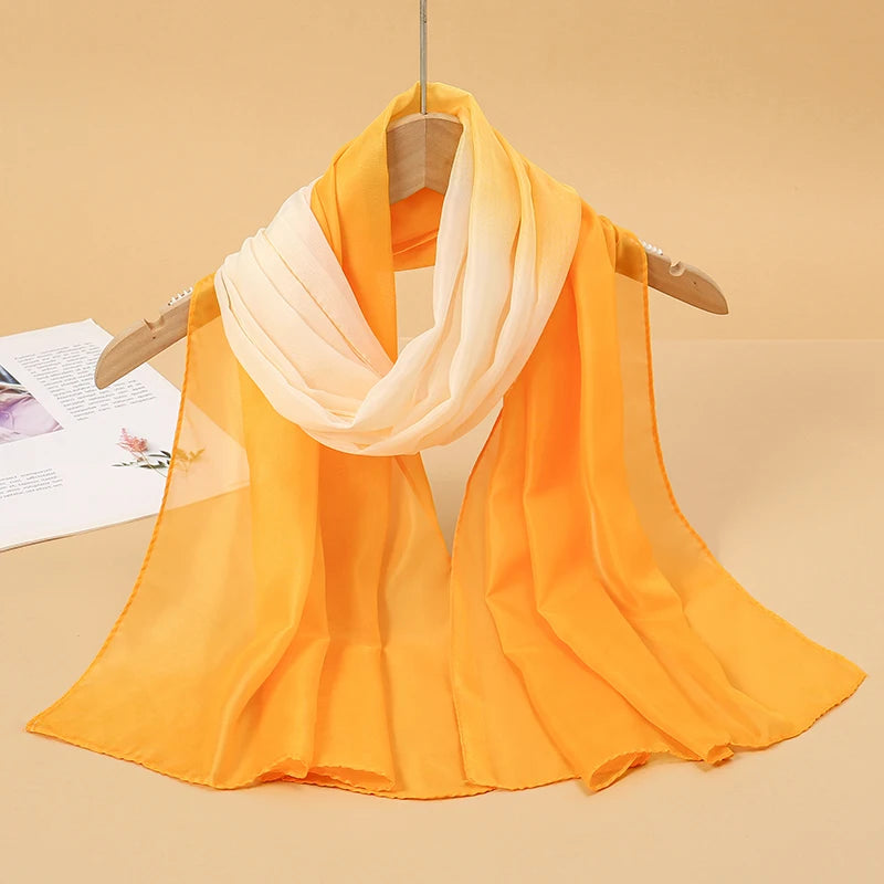 Chiffon Scarf for Women, 50×160cm Lightweight Summer Shawl
