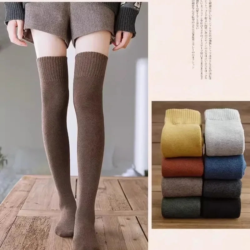 Women’s Knee High Socks Thick Warm Cotton Blend Winter Socks