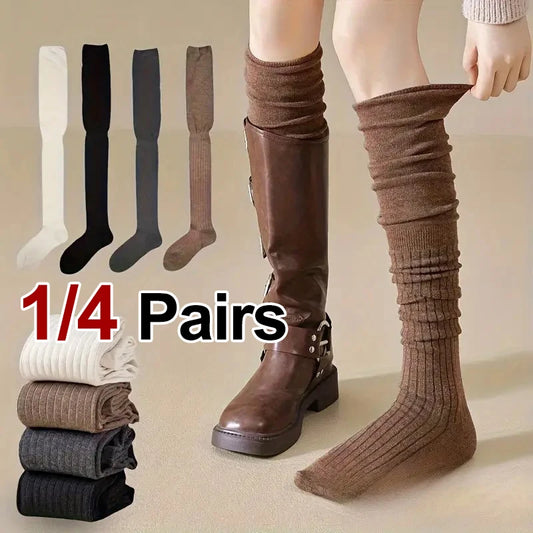 Knee High Socks for Women – Breathable Casual Long Socks