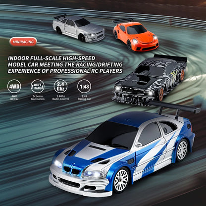 RC Drift Car 1:43 Scale 4WD Remote Control Racing Car RTR