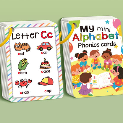 Alphabet Flash Cards for Kids with Pictures, A-Z English Learning Cards