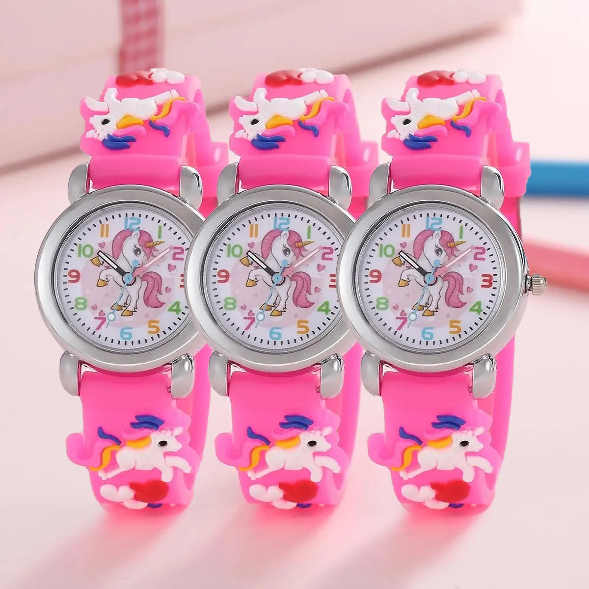 Kids Analog Watch with Colorful Cartoon Design and Quartz Movement