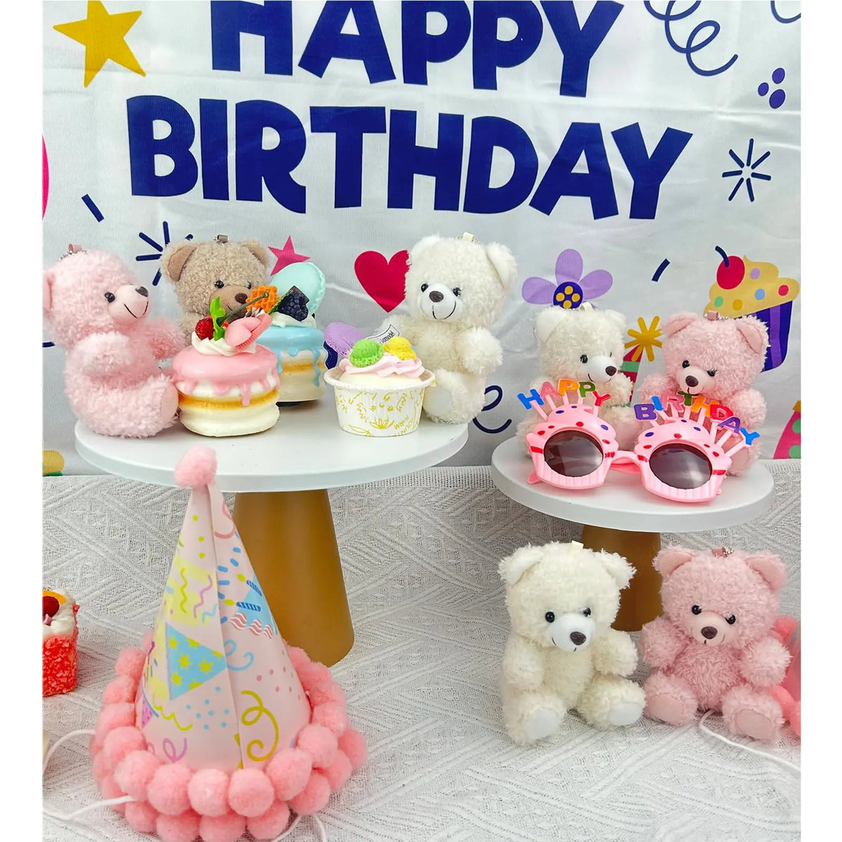 Mini Teddy Bear Plush – Small Stuffed Animal Keychain Toy