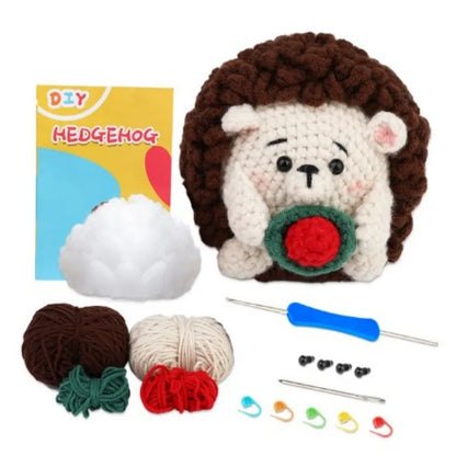Crochet Kit for Beginners Animal DIY Craft Set with Yarn and Hooks