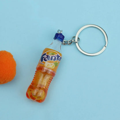 Mini Bottle Keychain Pendant Unisex Novelty Metal Keyring Accessory