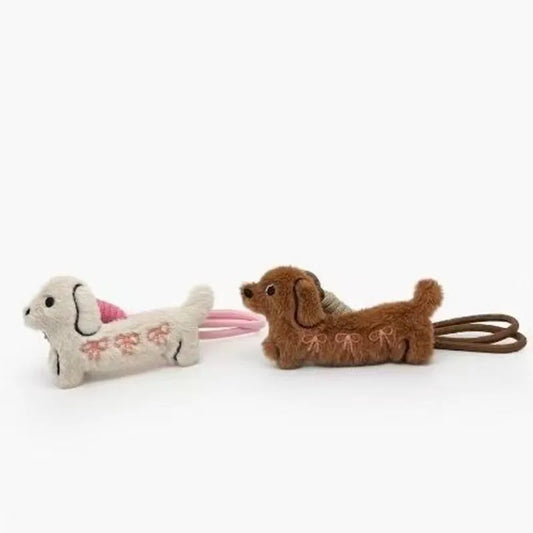 Dachshund Plush Keychain Cute Dog Bag Charm for Kids