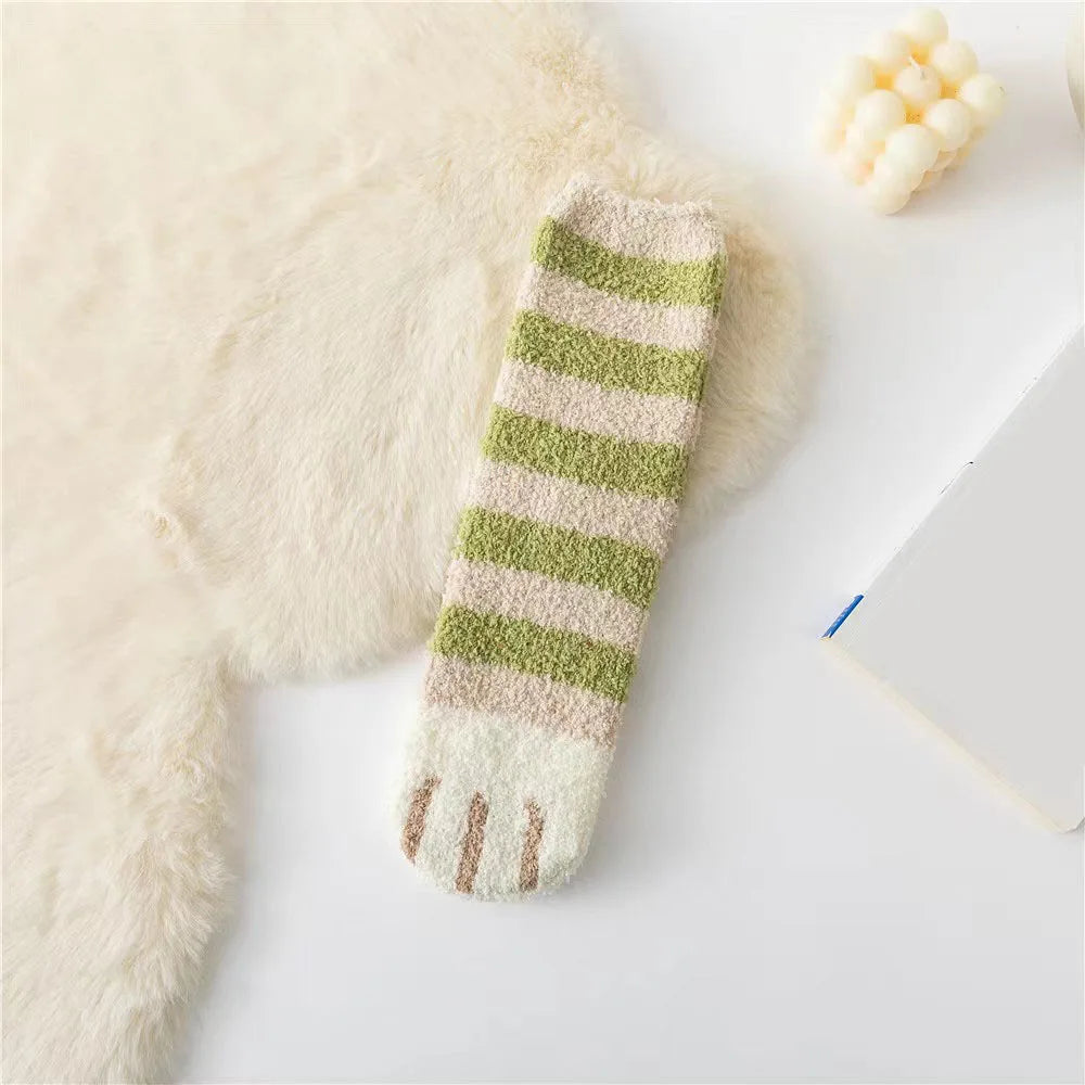 Women's Winter Socks Coral Velvet Warm Fuzzy Floor Socks 2-Pair