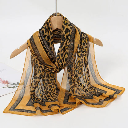 Chiffon Scarf for Women, 50×160cm Lightweight Summer Shawl