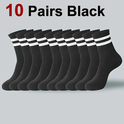 Men's Crew Socks Breathable Sports Socks 5-Pair