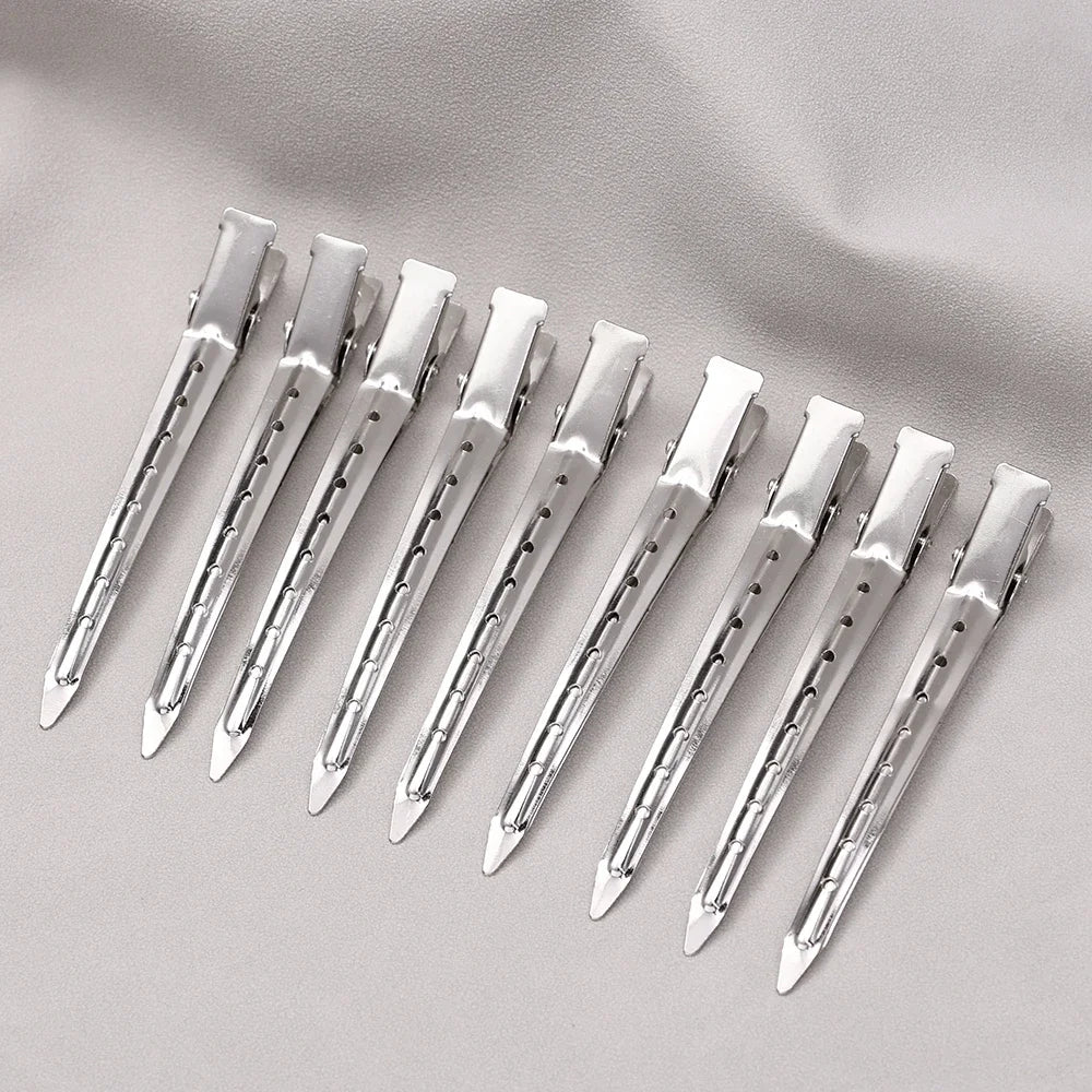 Hair Sectioning Clips Metal Hairdressing Styling Clamps 8.5cm